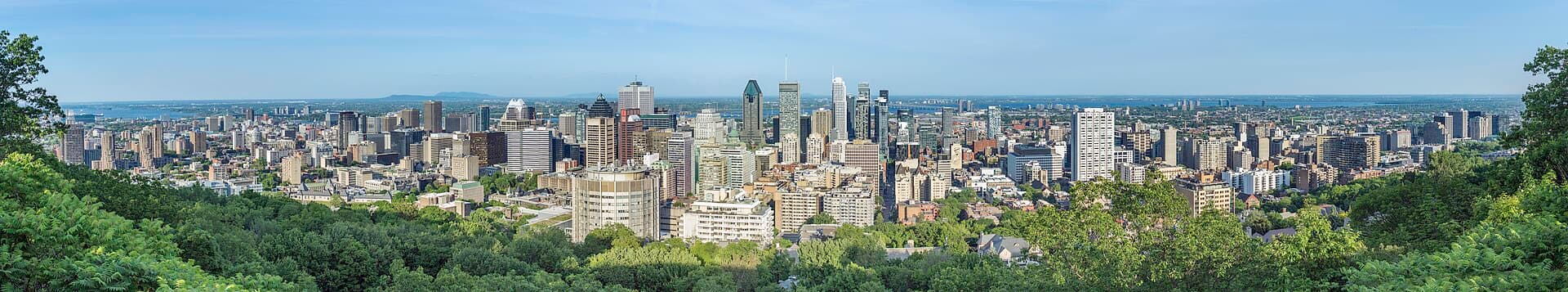 The Montreal skyline from Mount Royal